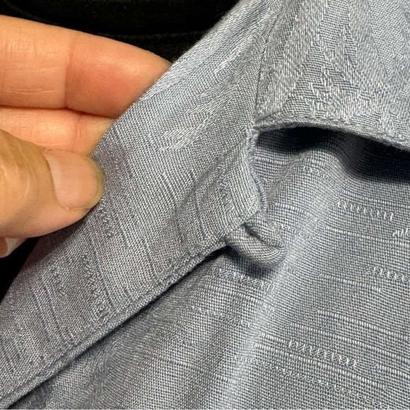 Port Authority Blue Casual Button Down Shirt - Picture 5 of 10